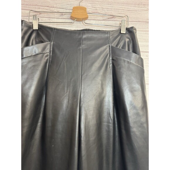 Women's DKNY Jeans Faux Leather BLACK Pants Size M BUT … READ DESCRIPTION PLE - Picture 3 of 10